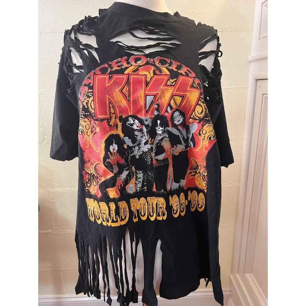 RARE KISS PSYCHO CIRCUS 1998 DODGER STADIUM HALLOWEEN SMASHING PUMPKINS SHIRT L